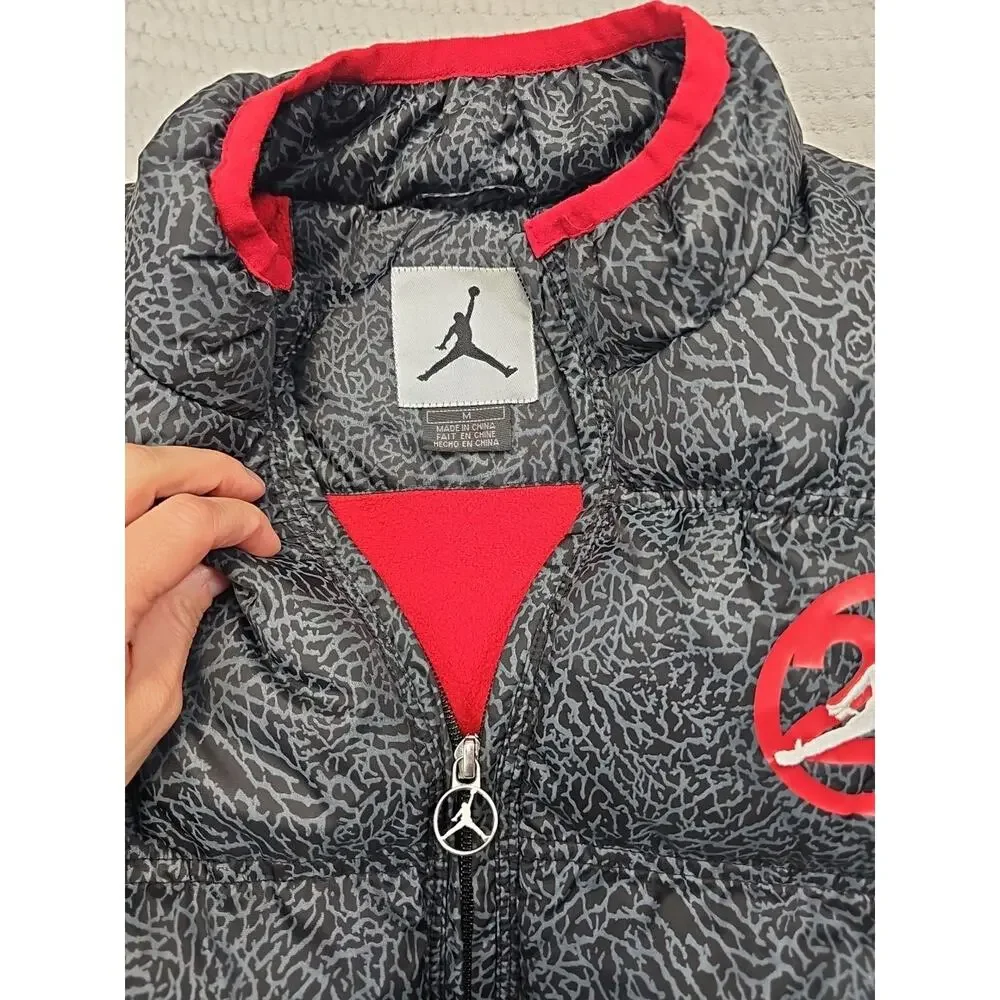 Air Jordan Puffer Vest Mens Medium Full Zip Outterwear - Picture 4 of 7